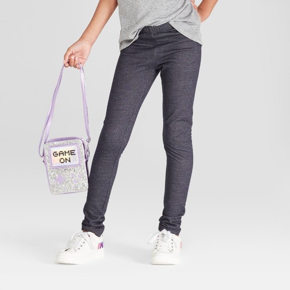 Cat & Jack Faux Denim Leggings- Dark Wash NWT
